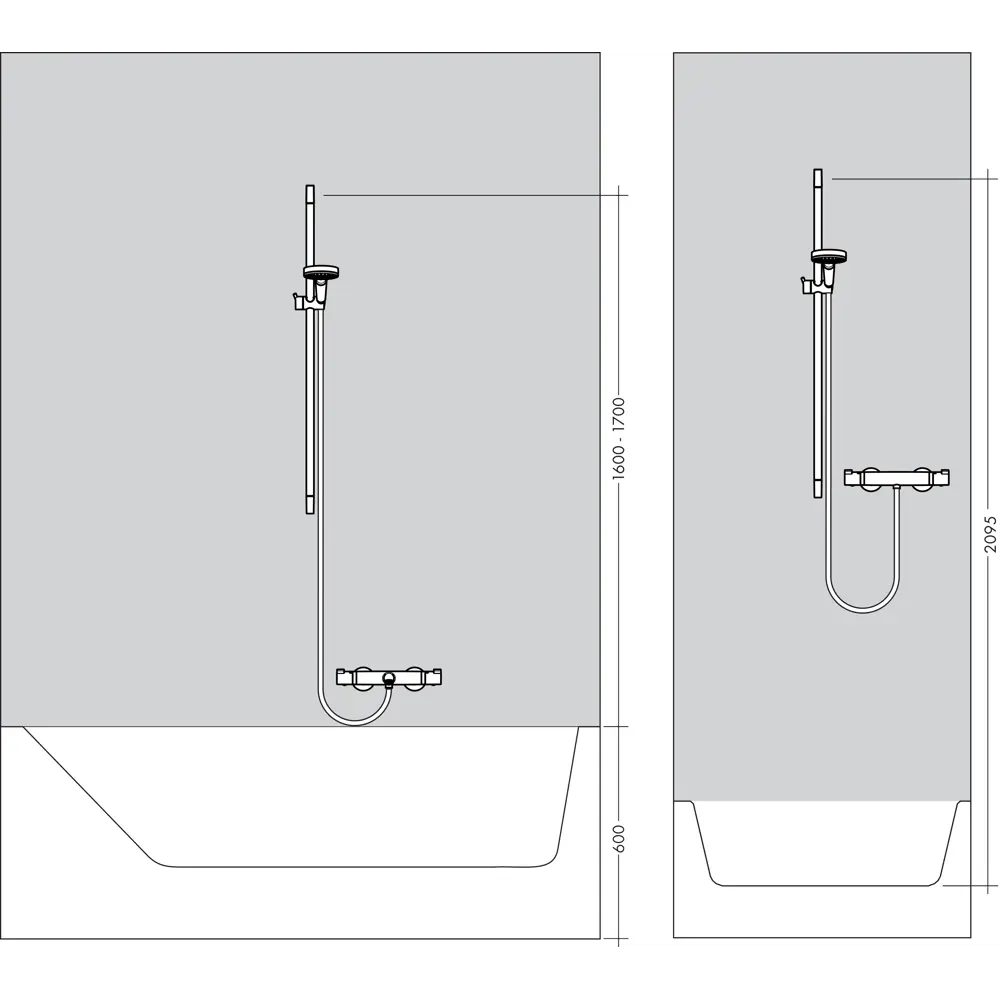Фото Душевая штанга Hansgrohe 00000071147 72см цвет черный Фото Душевая штанга Hansgrohe 00000071147 72см цвет черный