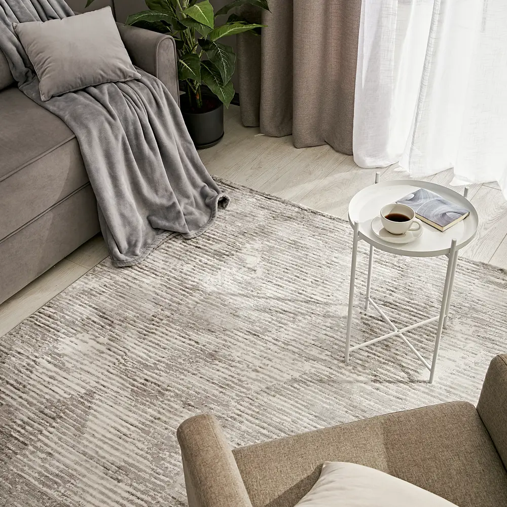 Фото 6 Ковер Kreaforta Breeze 160x230 см полиэстер 5957A цвет серый Фото 6 Ковер Kreaforta Breeze 160x230 см полиэстер 5957A цвет серый