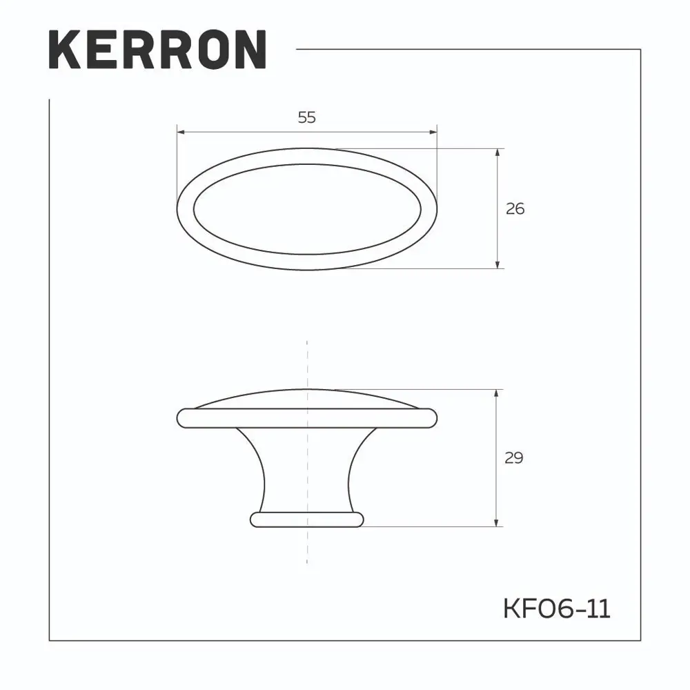Фото 2 Ручка-кнопка Kerron KF06-11 BL с фарфором матовый черный Фото 2 Ручка-кнопка Kerron KF06-11 BL с фарфором матовый черный