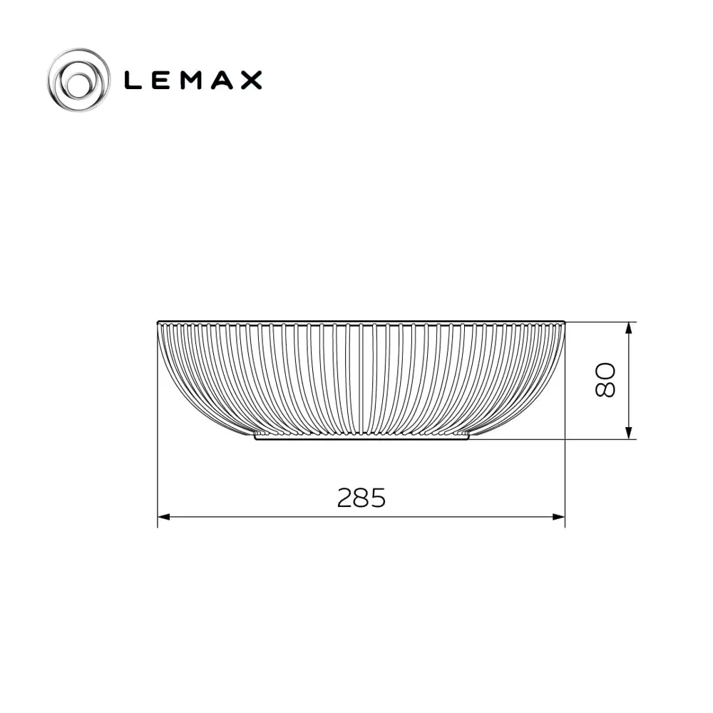 Фото Фруктовница Lemax 285x80x285 см цвет черный матовый Фото Фруктовница Lemax 285x80x285 см цвет черный матовый