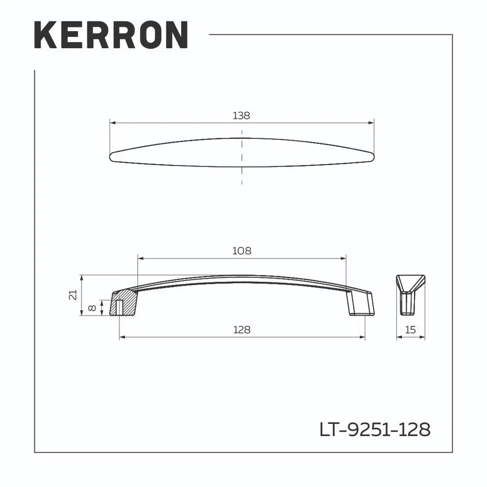 Фото Ручка-скоба Kerron LT-9251-128 SC 128мм матовый хром Фото Ручка-скоба Kerron LT-9251-128 SC 128мм матовый хром