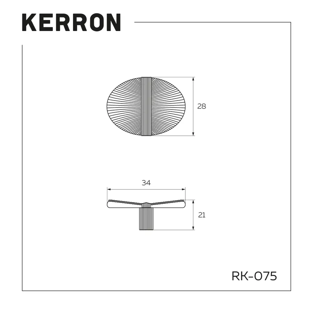 Фото 2 Ручка-кнопка Kerron RK-075 WG 0мм белый Фото 2 Ручка-кнопка Kerron RK-075 WG 0мм белый