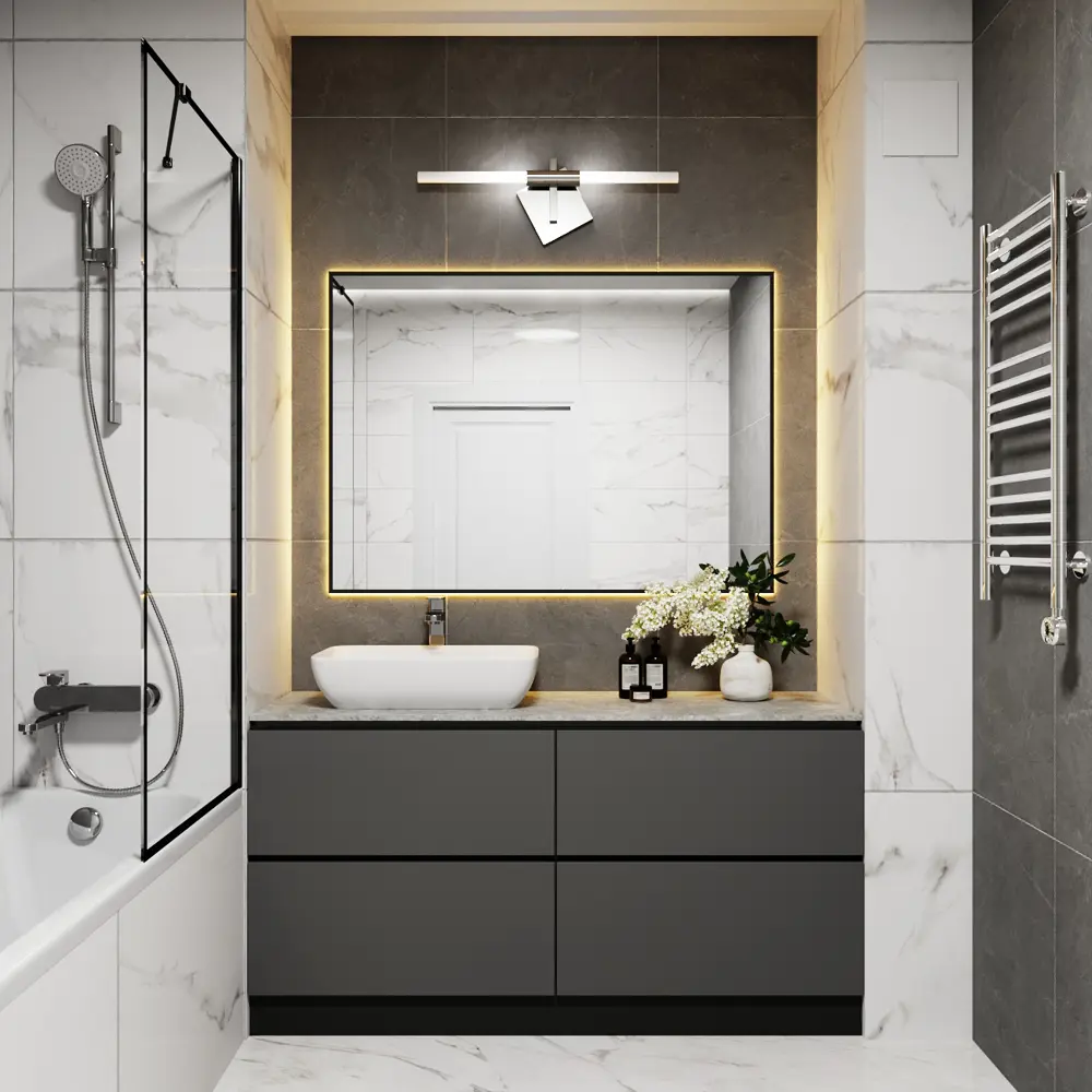 Фото 3 Зеркало со встроенной подсветкой One mirror 13090чст 90x130 см Фото 3 Зеркало со встроенной подсветкой One mirror 13090чст 90x130 см