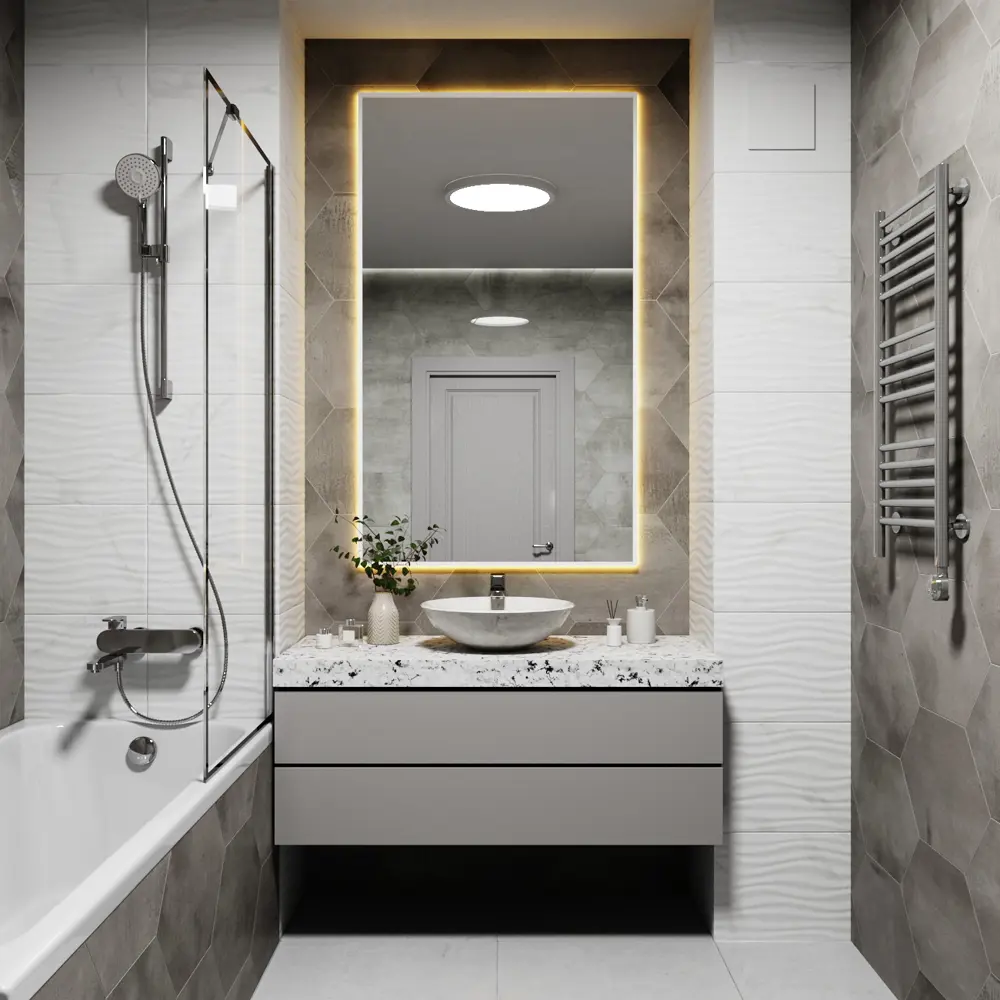 Фото 4 Зеркало со встроенной подсветкой One mirror 14080бст 80x140 см Фото 4 Зеркало со встроенной подсветкой One mirror 14080бст 80x140 см