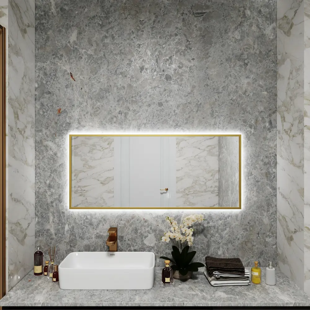 Фото Зеркало со встроенной подсветкой One mirror 10040зсх 40x100 см Фото Зеркало со встроенной подсветкой One mirror 10040зсх 40x100 см