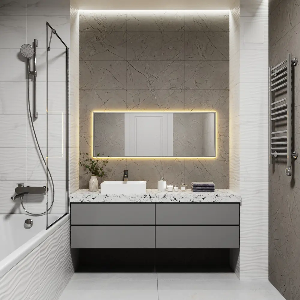Фото 3 Зеркало со встроенной подсветкой One mirror 12050сст 50x120 см Фото 3 Зеркало со встроенной подсветкой One mirror 12050сст 50x120 см
