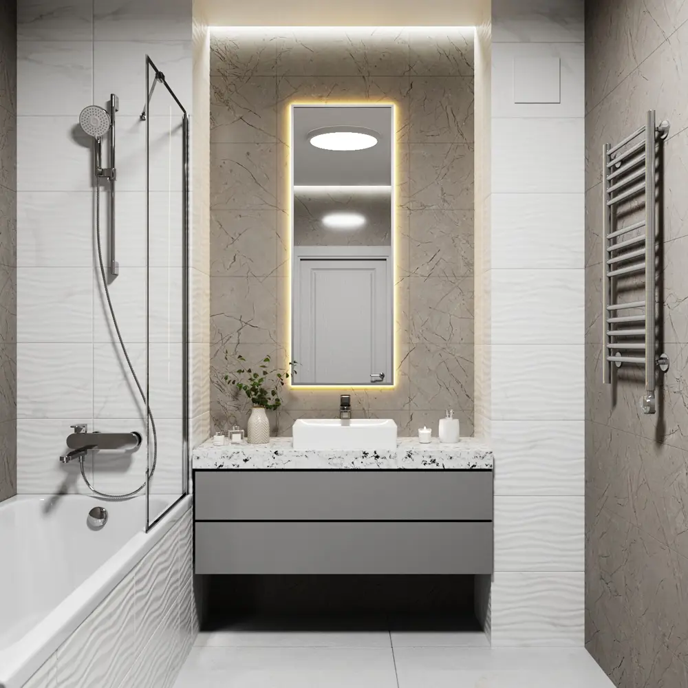 Фото 4 Зеркало со встроенной подсветкой One mirror 12050сст 50x120 см Фото 4 Зеркало со встроенной подсветкой One mirror 12050сст 50x120 см