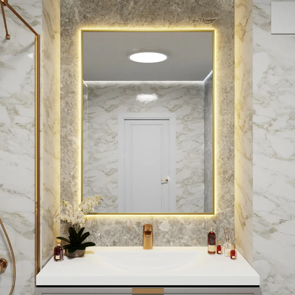 Фото 2 Зеркало со встроенной подсветкой One mirror 12090зст 90x120 см Фото 2 Зеркало со встроенной подсветкой One mirror 12090зст 90x120 см