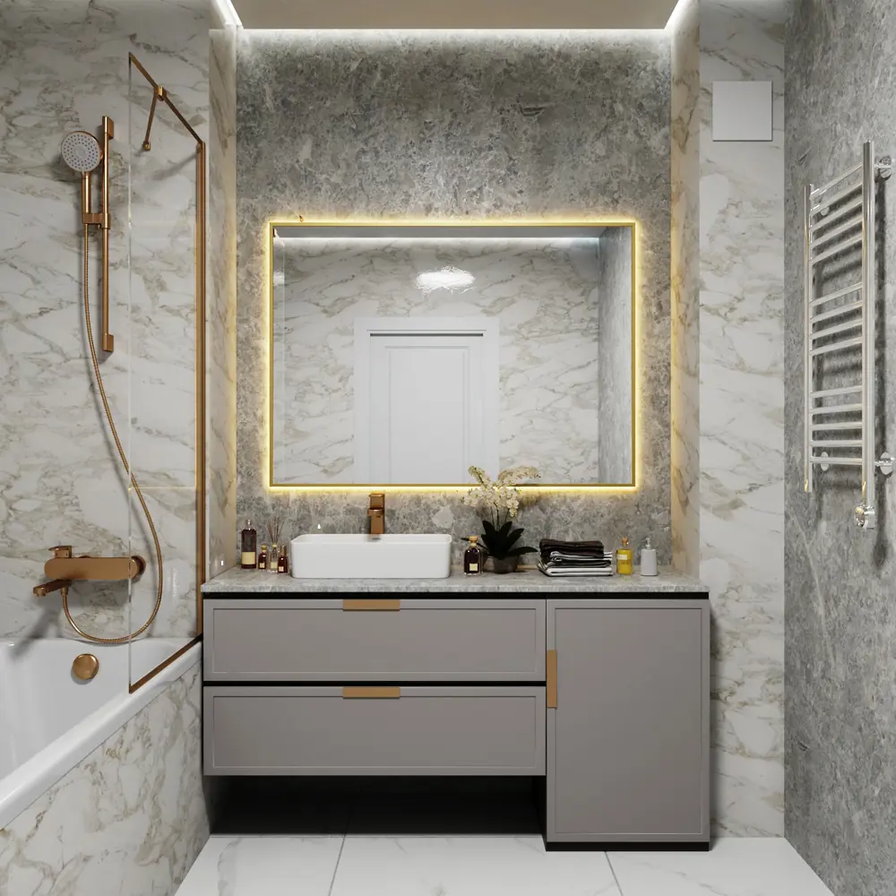 Фото 5 Зеркало со встроенной подсветкой One mirror 12090зст 90x120 см Фото 5 Зеркало со встроенной подсветкой One mirror 12090зст 90x120 см