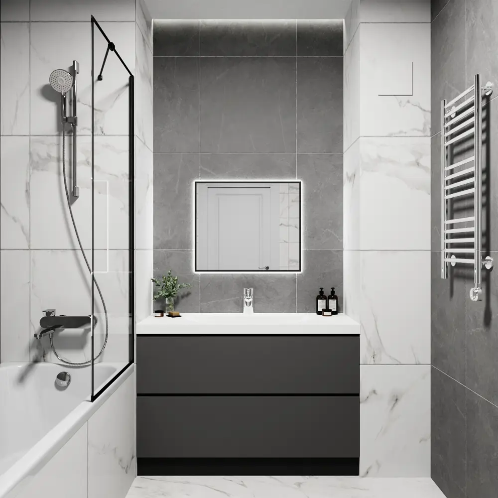 Фото 2 Зеркало со встроенной подсветкой One mirror 6050чсх 50x60 см Фото 2 Зеркало со встроенной подсветкой One mirror 6050чсх 50x60 см