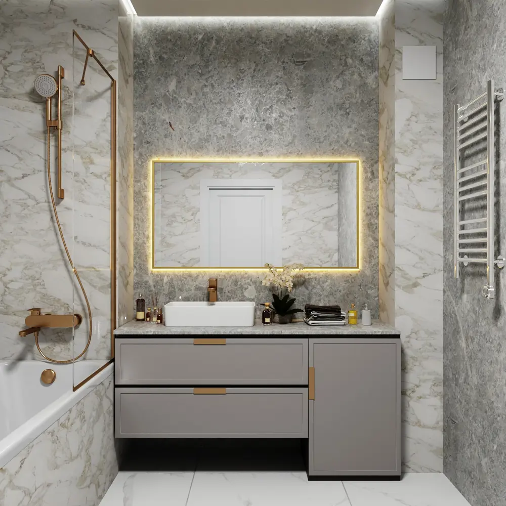 Фото 4 Зеркало со встроенной подсветкой One mirror 13060зст 60x130 см Фото 4 Зеркало со встроенной подсветкой One mirror 13060зст 60x130 см