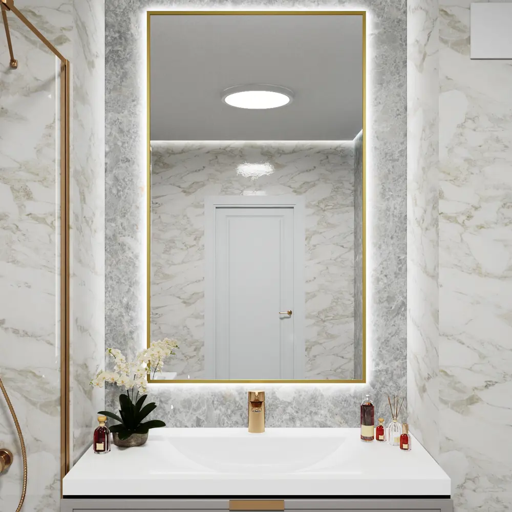 Фото 2 Зеркало со встроенной подсветкой One mirror 14080зсх 80x140 см Фото 2 Зеркало со встроенной подсветкой One mirror 14080зсх 80x140 см