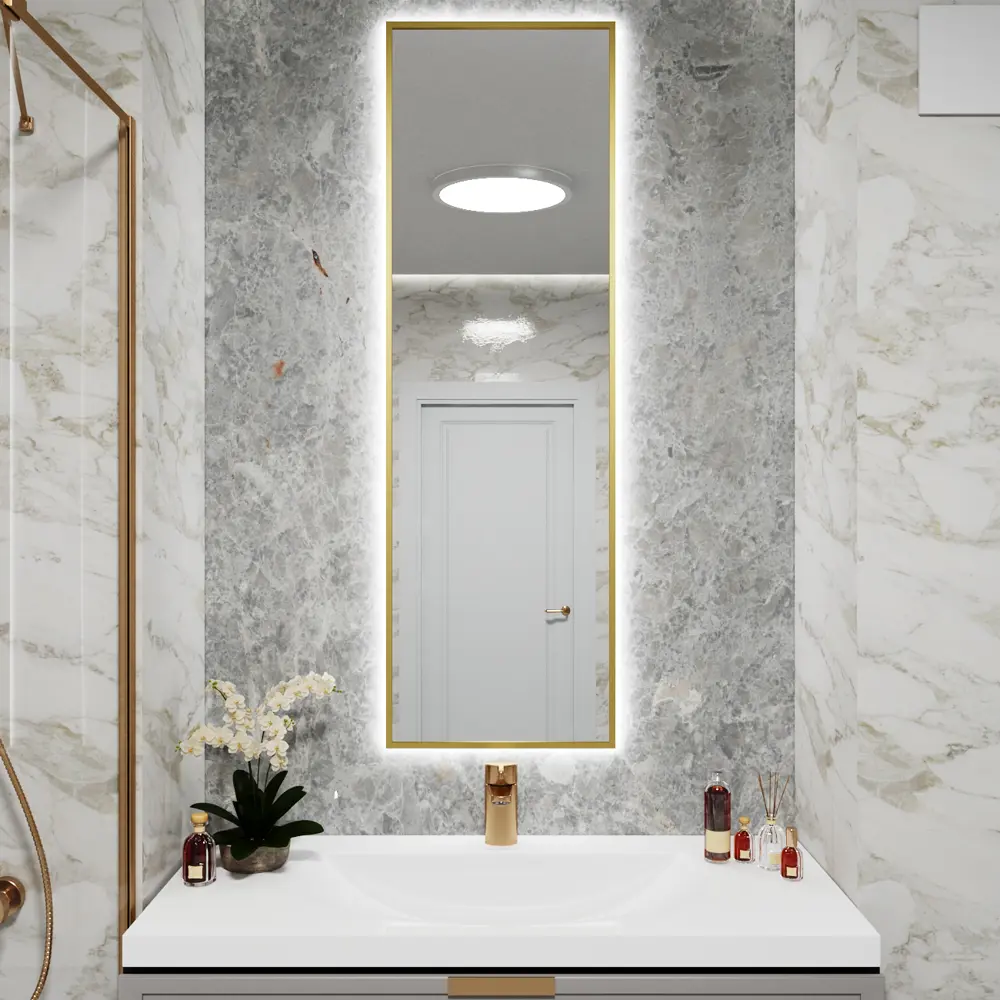 Фото 2 Зеркало со встроенной подсветкой One mirror 15045зсх 45x150 см