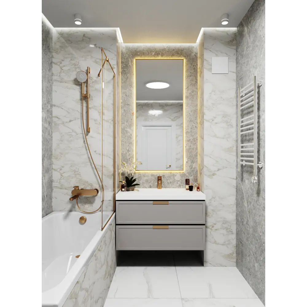 Фото 5 Зеркало со встроенной подсветкой One mirror 15070зст 70x150 см