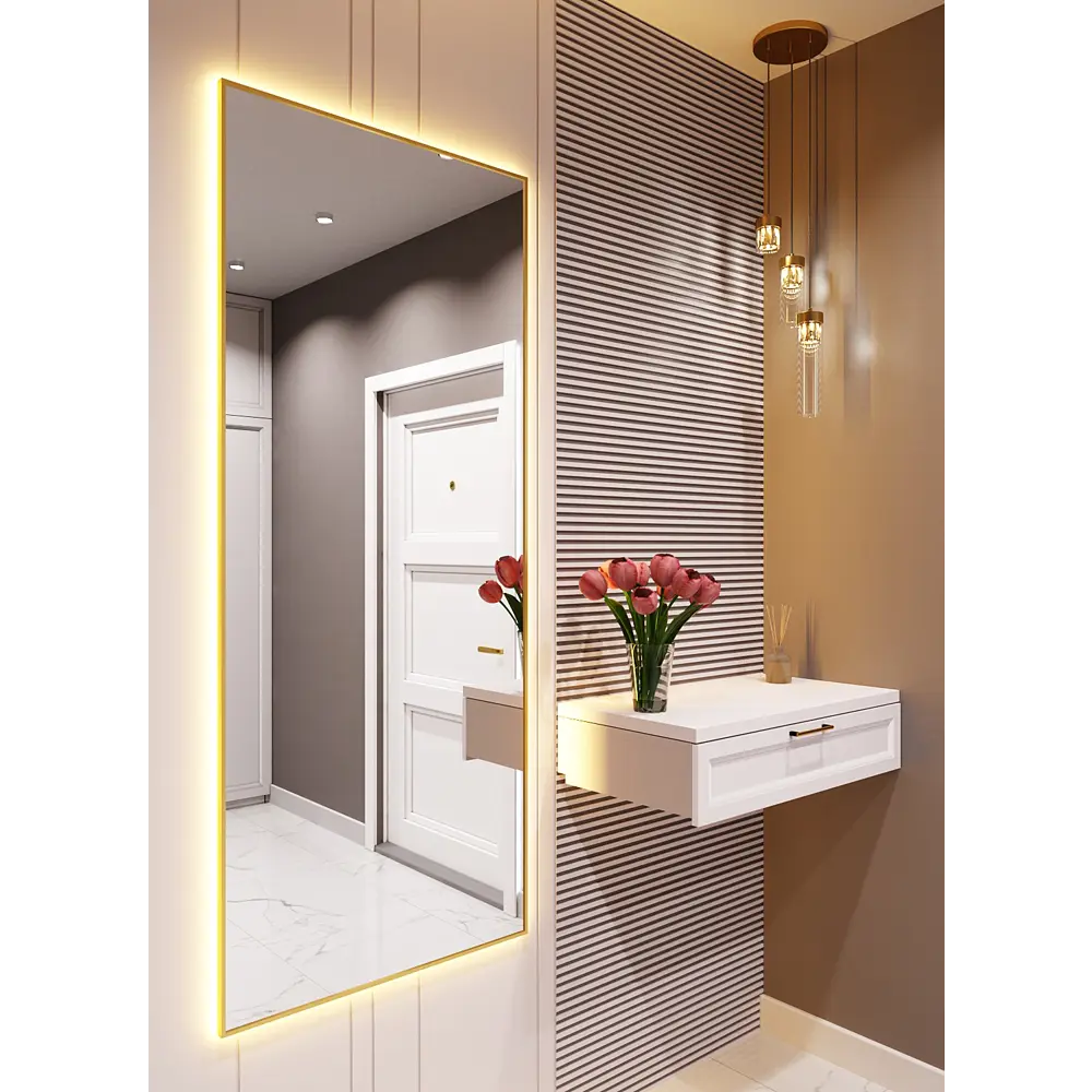 Фото Зеркало со встроенной подсветкой One mirror 17060зст 60x170 см Фото Зеркало со встроенной подсветкой One mirror 17060зст 60x170 см