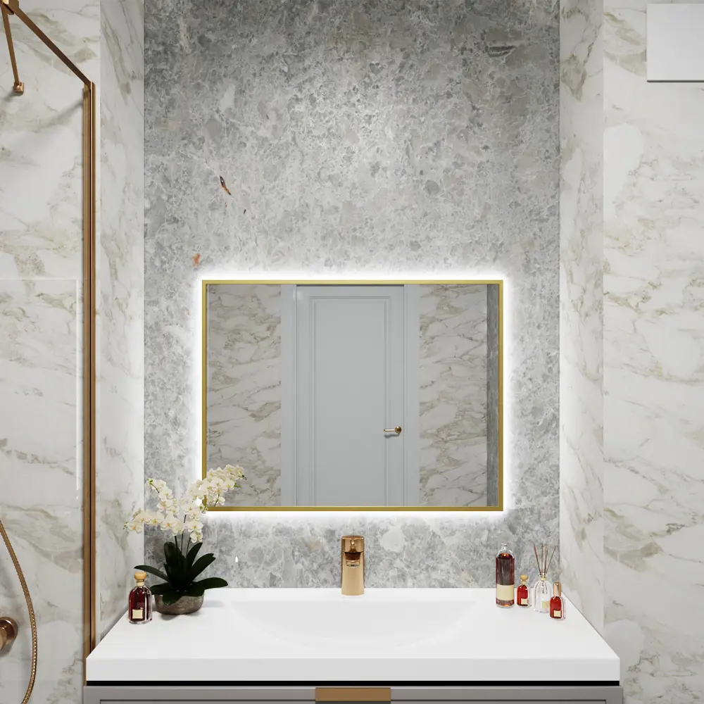 Фото Зеркало со встроенной подсветкой One mirror 8060зсх 60x80 см Фото Зеркало со встроенной подсветкой One mirror 8060зсх 60x80 см