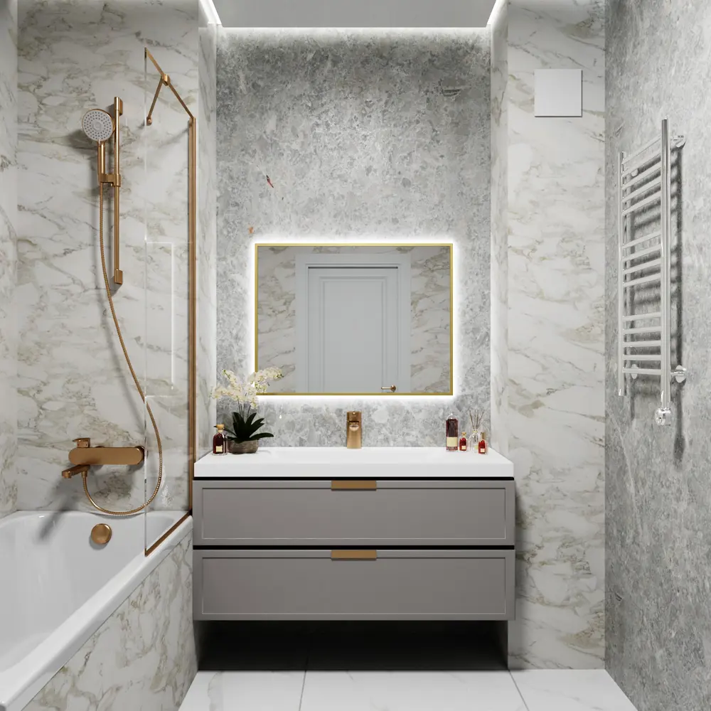 Фото 4 Зеркало со встроенной подсветкой One mirror 8060зсх 60x80 см Фото 4 Зеркало со встроенной подсветкой One mirror 8060зсх 60x80 см