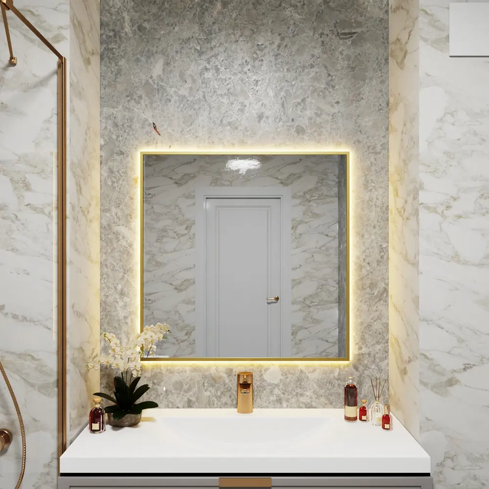 Фото 2 Зеркало со встроенной подсветкой One mirror 9090зст 90x90 см Фото 2 Зеркало со встроенной подсветкой One mirror 9090зст 90x90 см