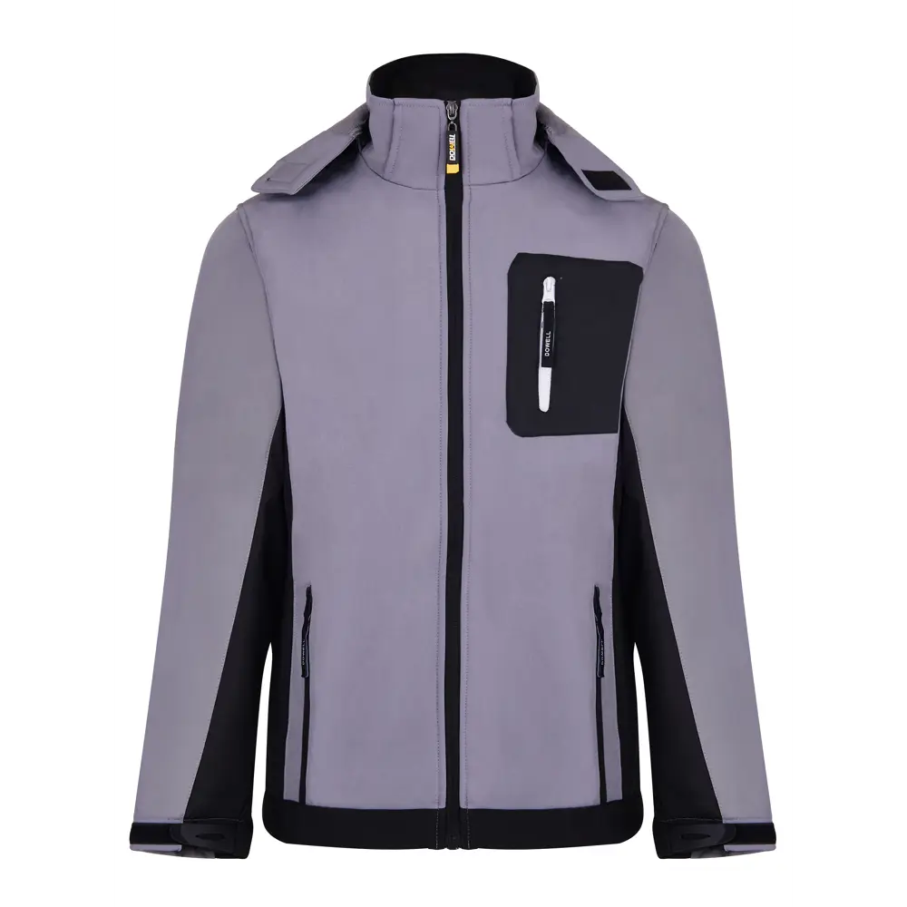 Фото Куртка рабочая с капюшоном утепленная Dowell Softshell D81480 цвет серый размер L рост 176 Фото Куртка рабочая с капюшоном утепленная Dowell Softshell D81480 цвет серый размер L рост 176
