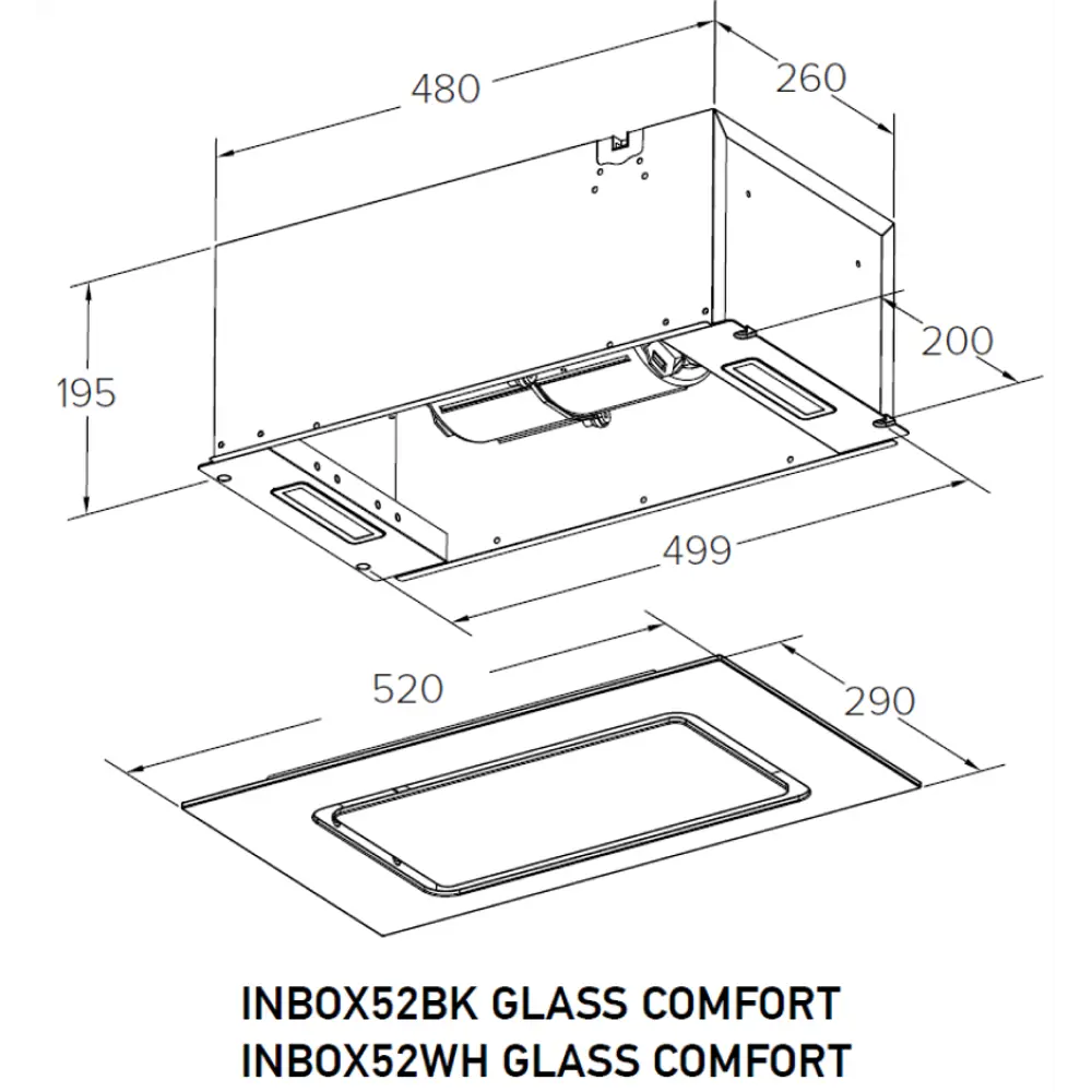 Фото 13 Встраиваемая вытяжка Meferi INBOX52WH GLASS COMFORT 52 см цвет белый Фото 13 Встраиваемая вытяжка Meferi INBOX52WH GLASS COMFORT 52 см цвет белый