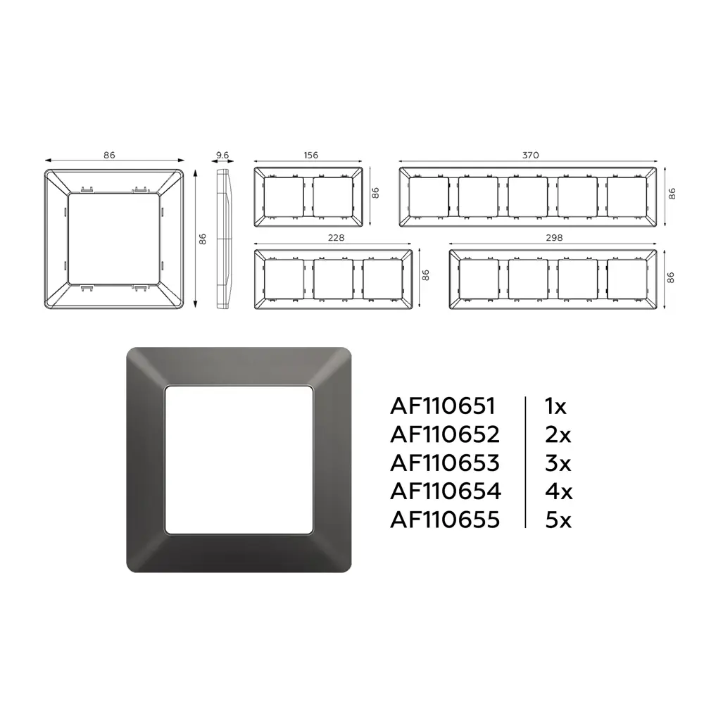 Фото 4 Рамка для розеток и выключателей Ambrella volt Alfa Line AF110653 3 поста цвет антрацит серый Фото 4 Рамка для розеток и выключателей Ambrella volt Alfa Line AF110653 3 поста цвет антрацит серый