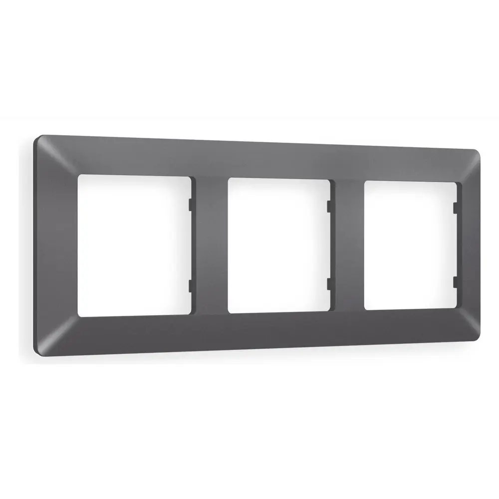 Фото 2 Рамка для розеток и выключателей Ambrella volt Alfa Line AF110653 3 поста цвет антрацит серый Фото 2 Рамка для розеток и выключателей Ambrella volt Alfa Line AF110653 3 поста цвет антрацит серый