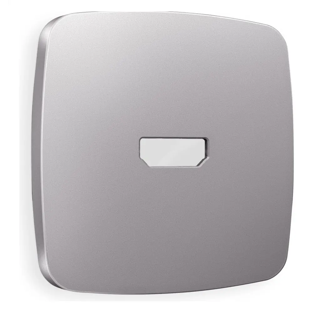 Фото 2 Накладка для HDMI розетки Ambrella volt Omega OP5140 цвет сталь матовая