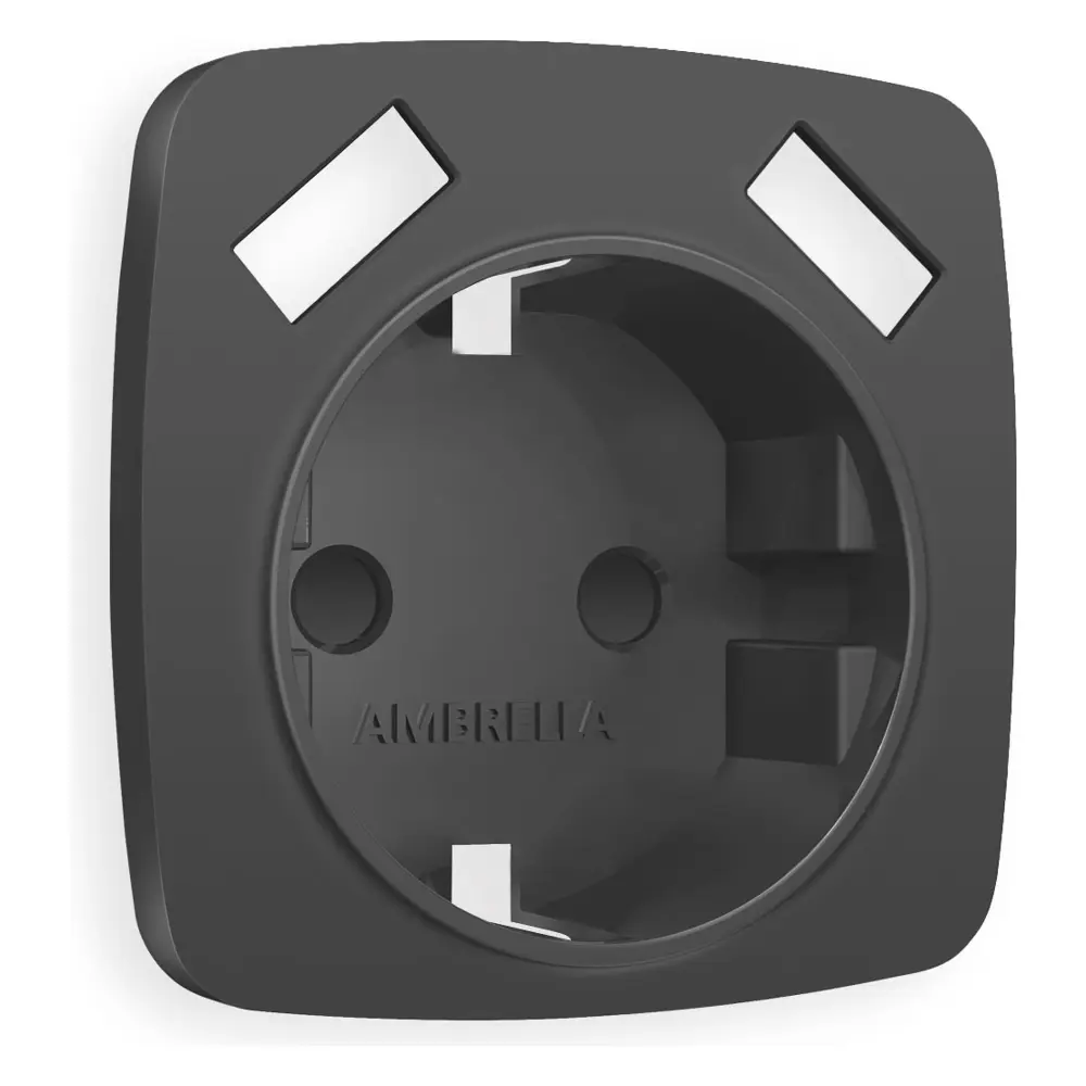 Фото 2 Накладка для розетки с заземлением и со шторками 2USB A+A Ambrella volt Omega OP9090 цвет графит Фото 2 Накладка для розетки с заземлением и со шторками 2USB A+A Ambrella volt Omega OP9090 цвет графит