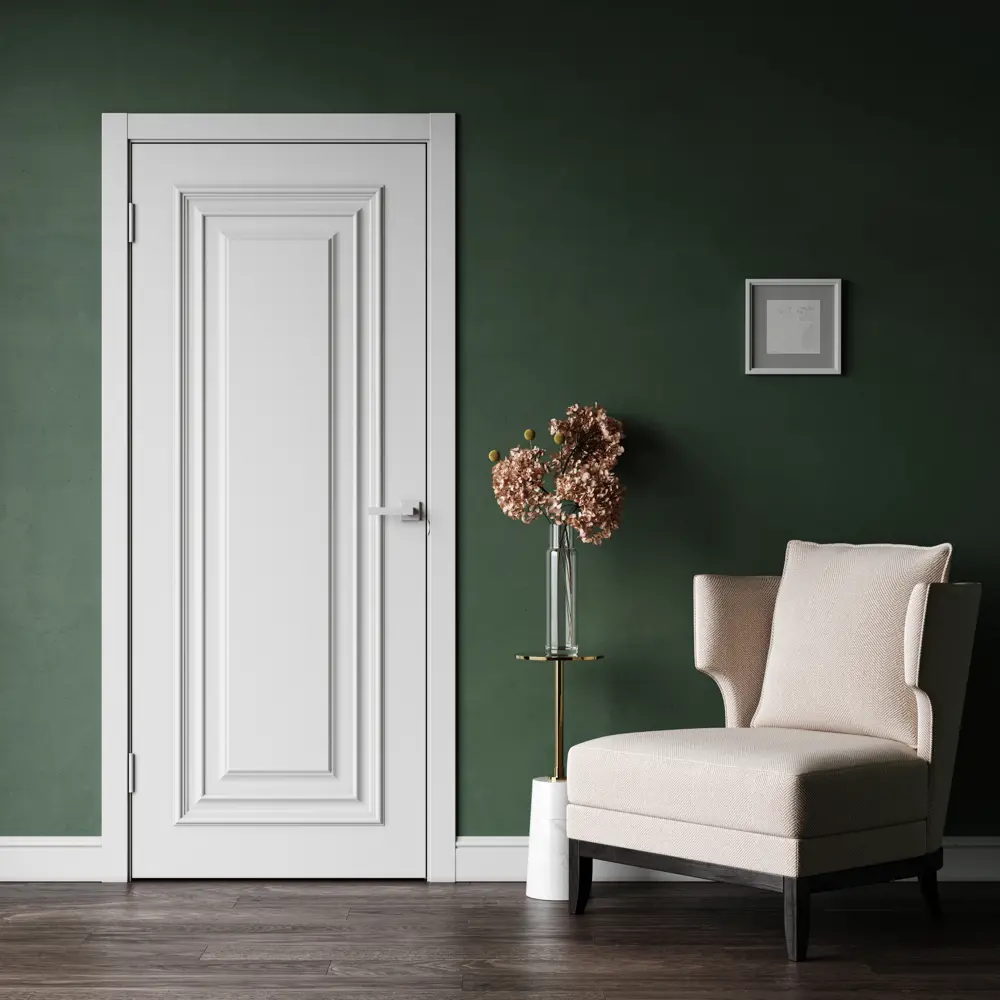 Фото 6 Дверь межкомнатная глухая Диана 1 80x210 см эмаль цвет белый с замком и петлями Фото 6 Дверь межкомнатная глухая Диана 1 80x210 см эмаль цвет белый с замком и петлями