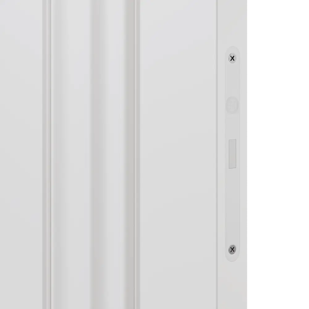 Фото 4 Дверь межкомнатная глухая Диана 1 40x220 см эмаль цвет белый с замком и петлями