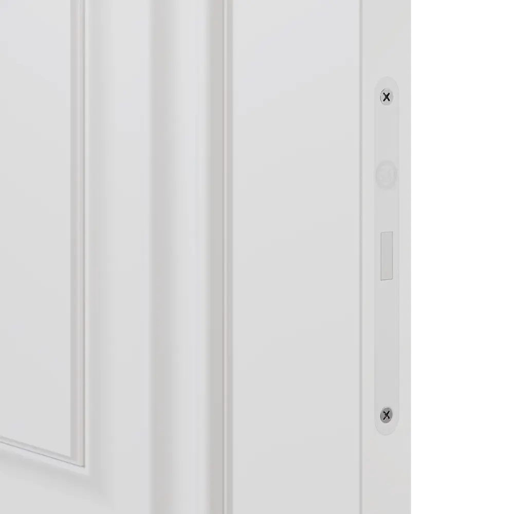 Фото 4 Дверь межкомнатная глухая Диана 2 80x210 см эмаль цвет белый с замком и петлями Фото 4 Дверь межкомнатная глухая Диана 2 80x210 см эмаль цвет белый с замком и петлями