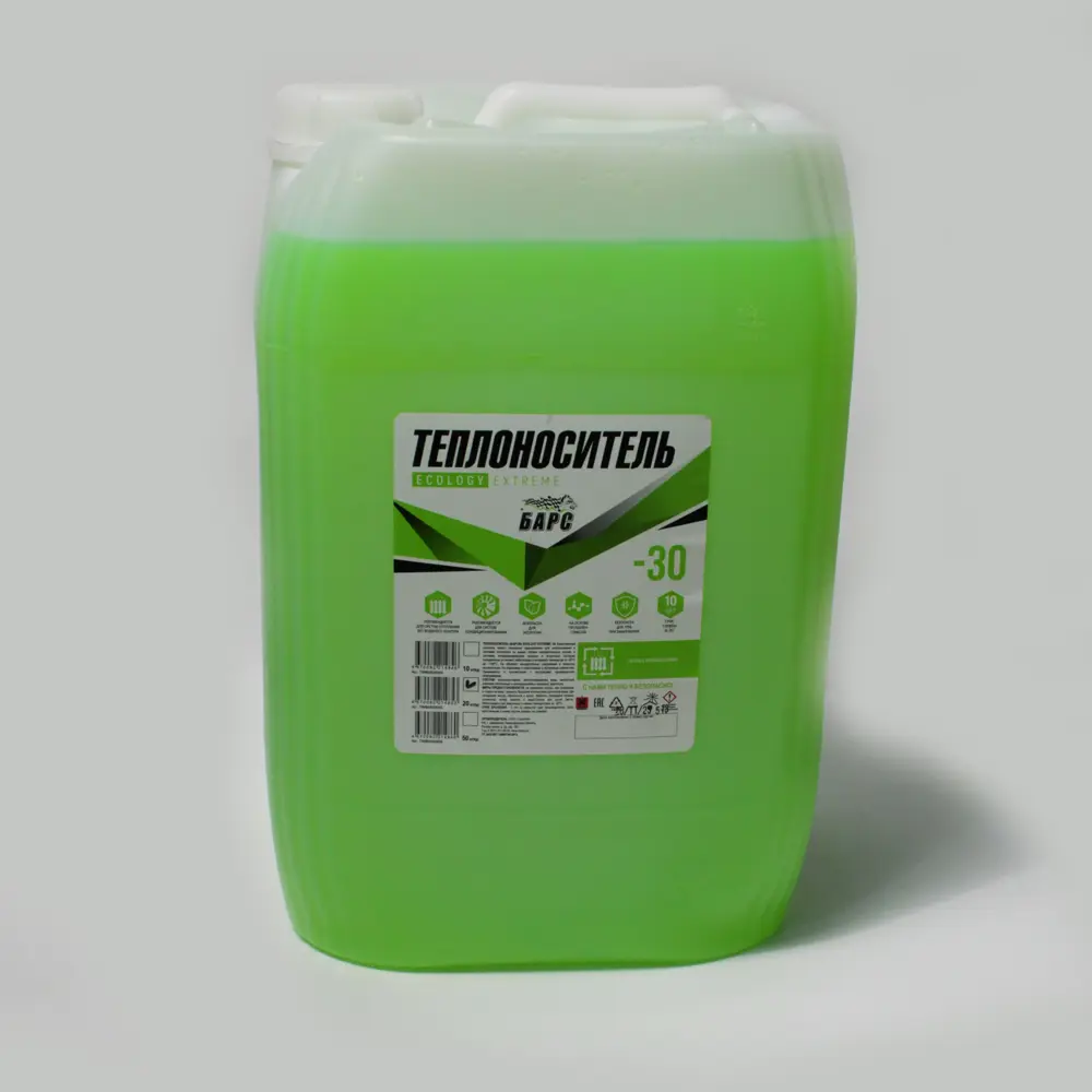 Фото 2 Теплоноситель Барс Ecology extreme TNNBARS00455 -30°C 20 кг пропиленгликоль