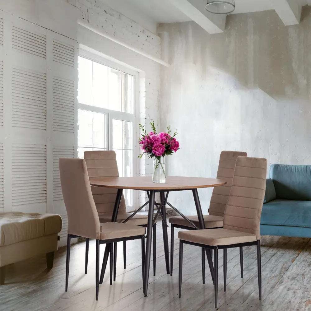 Фото 10 Кухонный стул Tetchair Easy комплект стульев 6 шт 51x96x41 см текстиль цвет бежевый Фото 10 Кухонный стул Tetchair Easy комплект стульев 6 шт 51x96x41 см текстиль цвет бежевый