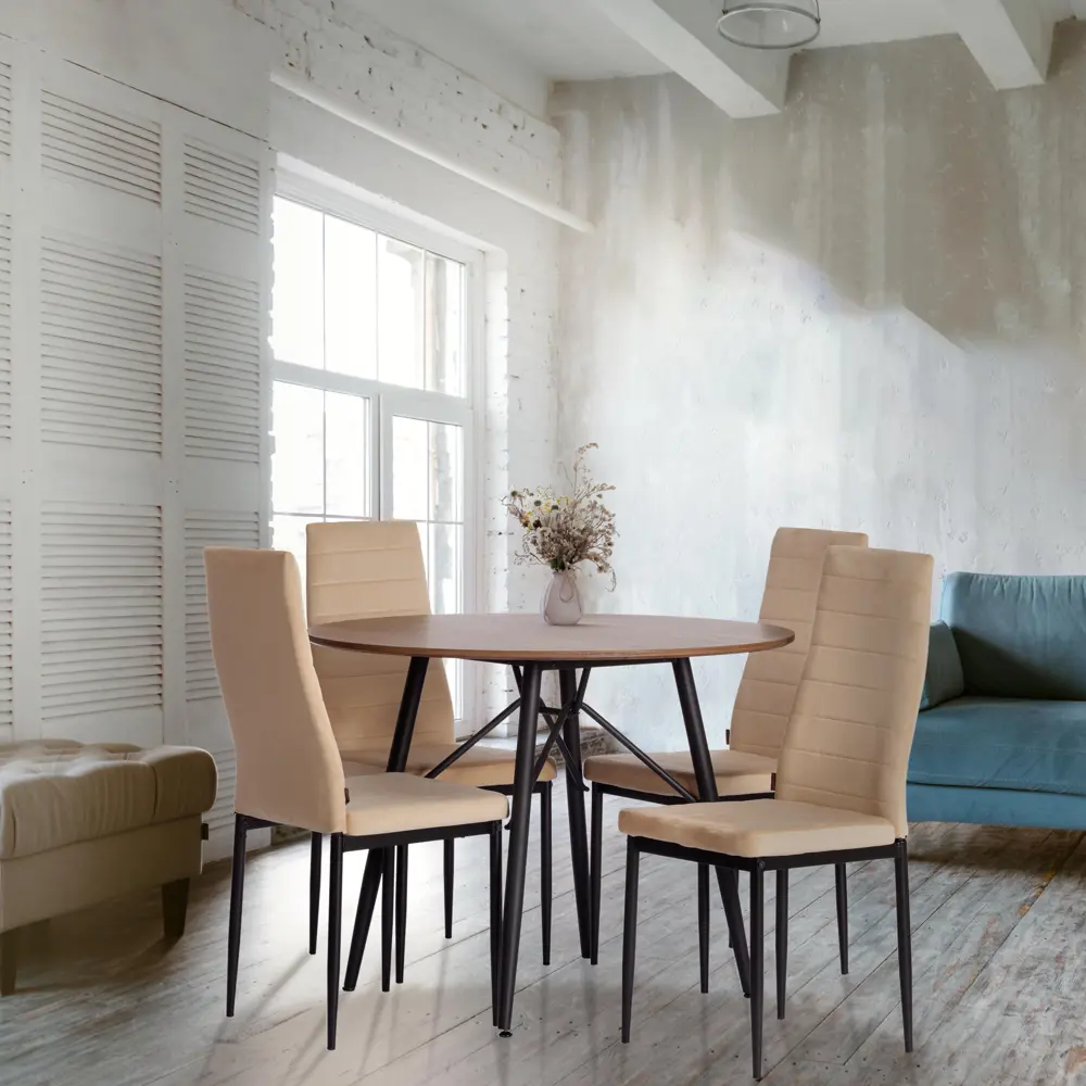 Фото 10 Кухонный стул Tetchair Easy комплект стульев 6 шт 51x96x41 см текстиль цвет песочный Фото 10 Кухонный стул Tetchair Easy комплект стульев 6 шт 51x96x41 см текстиль цвет песочный