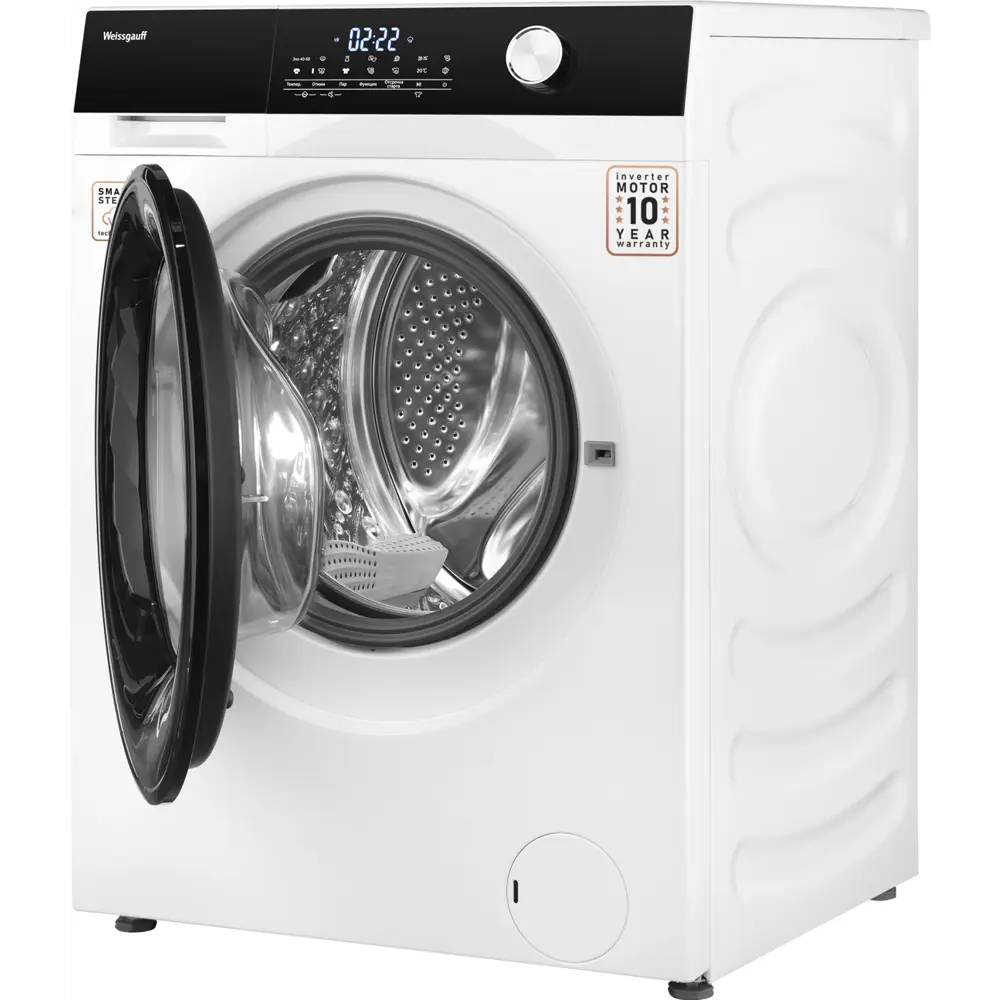 Фото 5 Стиральная машина Weissgauff Wm 61410 premium inverter steam 59.5x84.5x61 см 10 кг цвет белый Фото 5 Стиральная машина Weissgauff Wm 61410 premium inverter steam 59.5x84.5x61 см 10 кг цвет белый