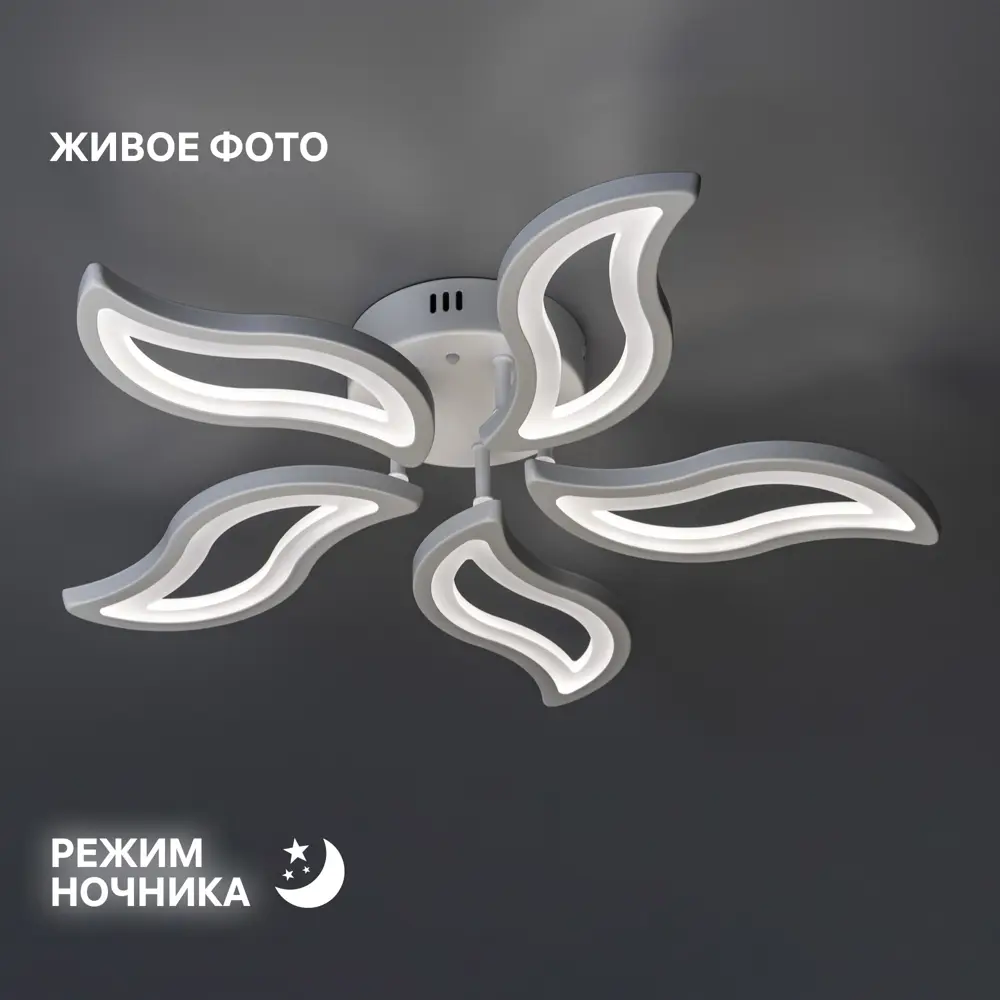 Фото 9 Люстра потолочная светодиодная Ritter Como 31 м² регулируемый белый свет цвет белый Фото 9 Люстра потолочная светодиодная Ritter Como 31 м² регулируемый белый свет цвет белый