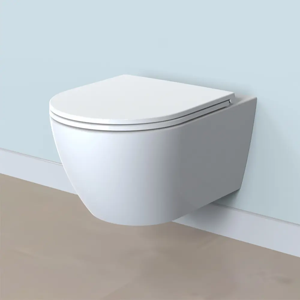Фото Унитаз подвесной Smartflow SMF812-WH безободковый с сиденьем микролифт Фото Унитаз подвесной Smartflow SMF812-WH безободковый с сиденьем микролифт