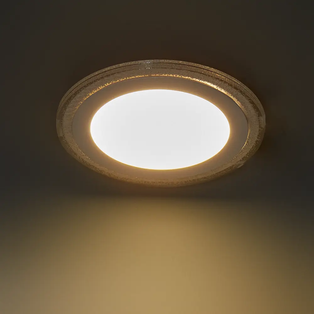 Фото 3 Светильник точечный встраиваемый LED Gauss BL318 LED-подсветка 12+4 Вт 1200 Лм теплый белый свет круг под отверстие 160 мм Фото 3 Светильник точечный встраиваемый LED Gauss BL318 LED-подсветка 12+4 Вт 1200 Лм теплый белый свет круг под отверстие 160 мм