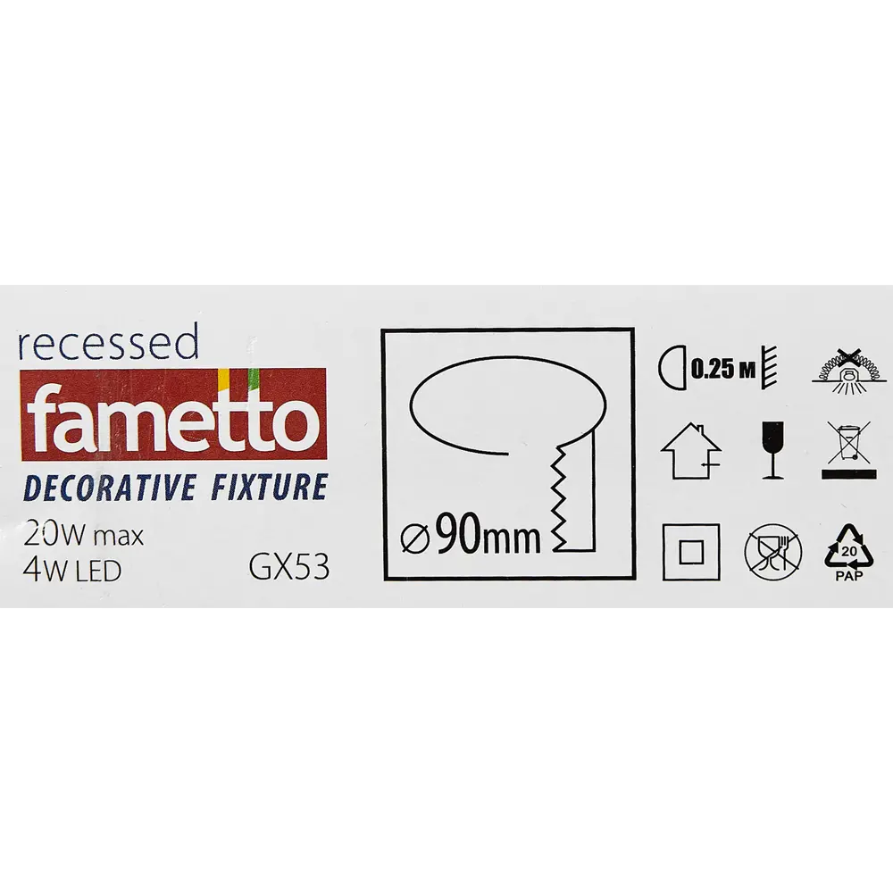 Фото 9 Светильник точечный встраиваемый Fametto DLS-L155GX53 3D, 72 м², зеркальный, IP20 Фото 9 Светильник точечный встраиваемый Fametto DLS-L155GX53 3D, 72 м², зеркальный, IP20