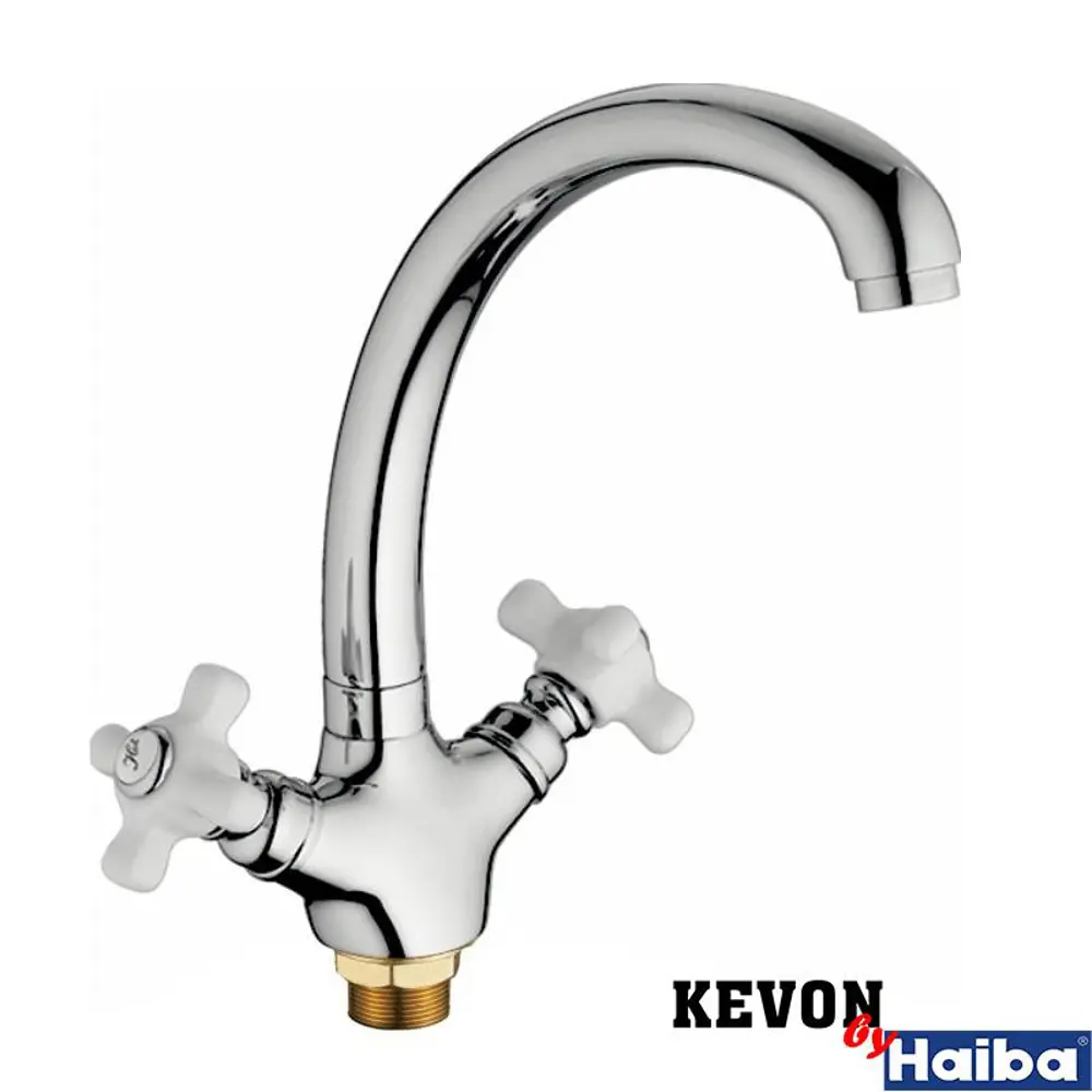 Фото 2 Смеситель для кухни Kevon KV48887 поворотный излив 20 см цвет хром