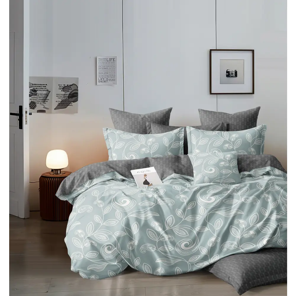 Фото 2 Комплект постельного белья Tango Dream Fly полисатин евро наволочки 50x70 - 2 шт серый DF03-544 Фото 2 Комплект постельного белья Tango Dream Fly полисатин евро наволочки 50x70 - 2 шт серый DF03-544