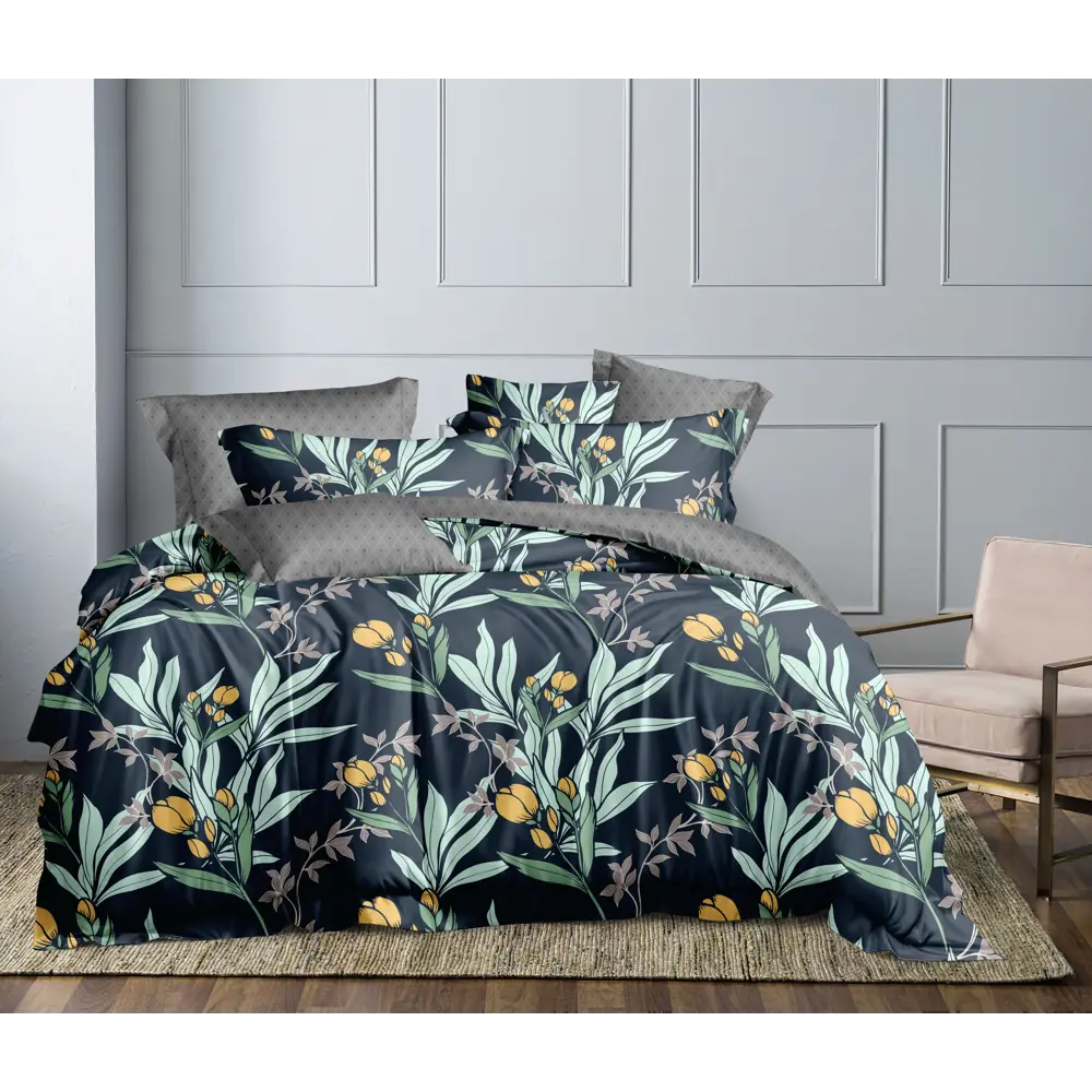 Фото 2 Комплект постельного белья Tango Dream Fly 2-спальный полисатин наволочки 70x70 - 2 шт цвет темно-синий DF02-475-70 Фото 2 Комплект постельного белья Tango Dream Fly 2-спальный полисатин наволочки 70x70 - 2 шт цвет темно-синий DF02-475-70