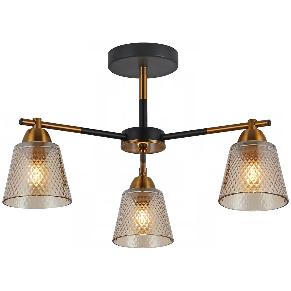 Фото Люстра на штанге Illumico Il8226-3cou-79 bk gd 3 лампы 18 м² цвет черный Фото Люстра на штанге Illumico Il8226-3cou-79 bk gd 3 лампы 18 м² цвет черный