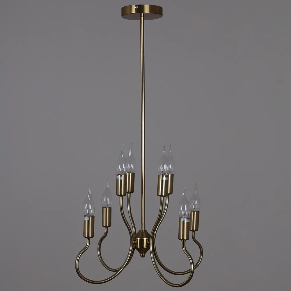 Фото Люстра подвесная Reluce 74001-0.4-4+4 8 ламп 48 м² цвет золото Фото Люстра подвесная Reluce 74001-0.4-4+4 8 ламп 48 м² цвет золото