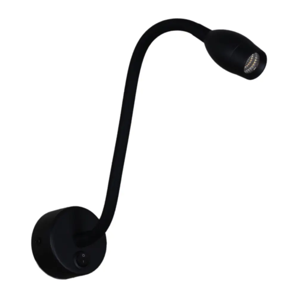 Фото Настенный светильник светодиодный Reluce 86200-9.2-001mn led3w bk регулируемый белый свет цвет черный