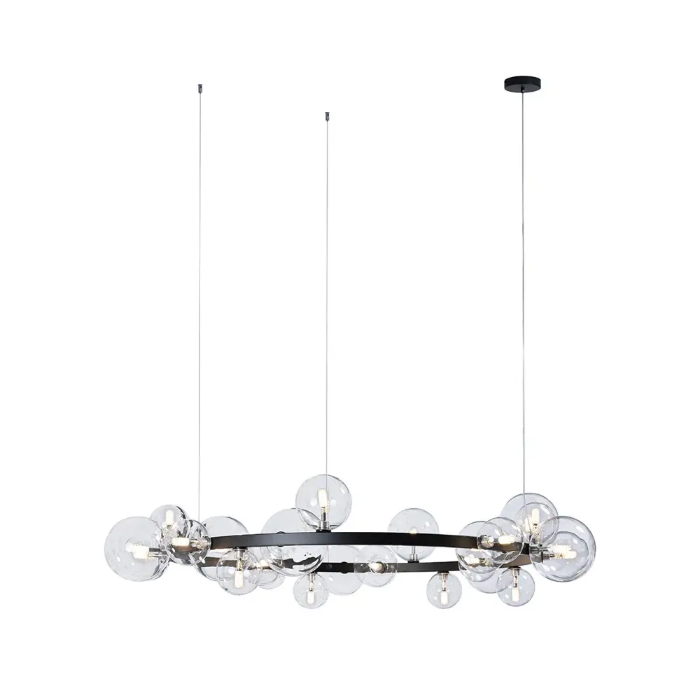 Фото 4 Светильник подвесной Loft It Molecule 10023-1200 24 лампа 35 м² цвет прозрачный/черный