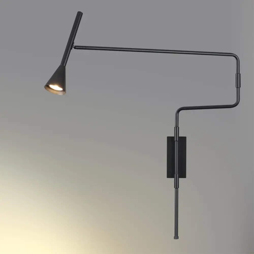 Фото Настенный светильник светодиодный Odeon light Izzy 7031/1w теплый белый (желтый) свет цвет черный Фото Настенный светильник светодиодный Odeon light Izzy 7031/1w теплый белый (желтый) свет цвет черный