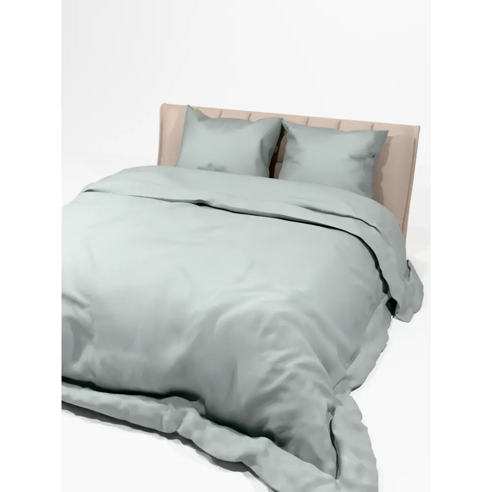 Фото Комплект постельного белья Лидер дом Серый однотон поплин 1.5-спальный наволочки 70 x 70- 2 шт цвет серый/серебристый