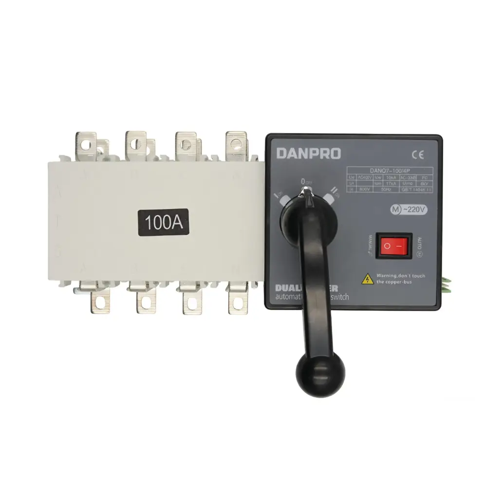 Фото 5 Устройство автоматического ввода резерва Danpro DAQ7-100/4 трехфазное 4P 100 А с мотором привода Фото 5 Устройство автоматического ввода резерва Danpro DAQ7-100/4 трехфазное 4P 100 А с мотором привода