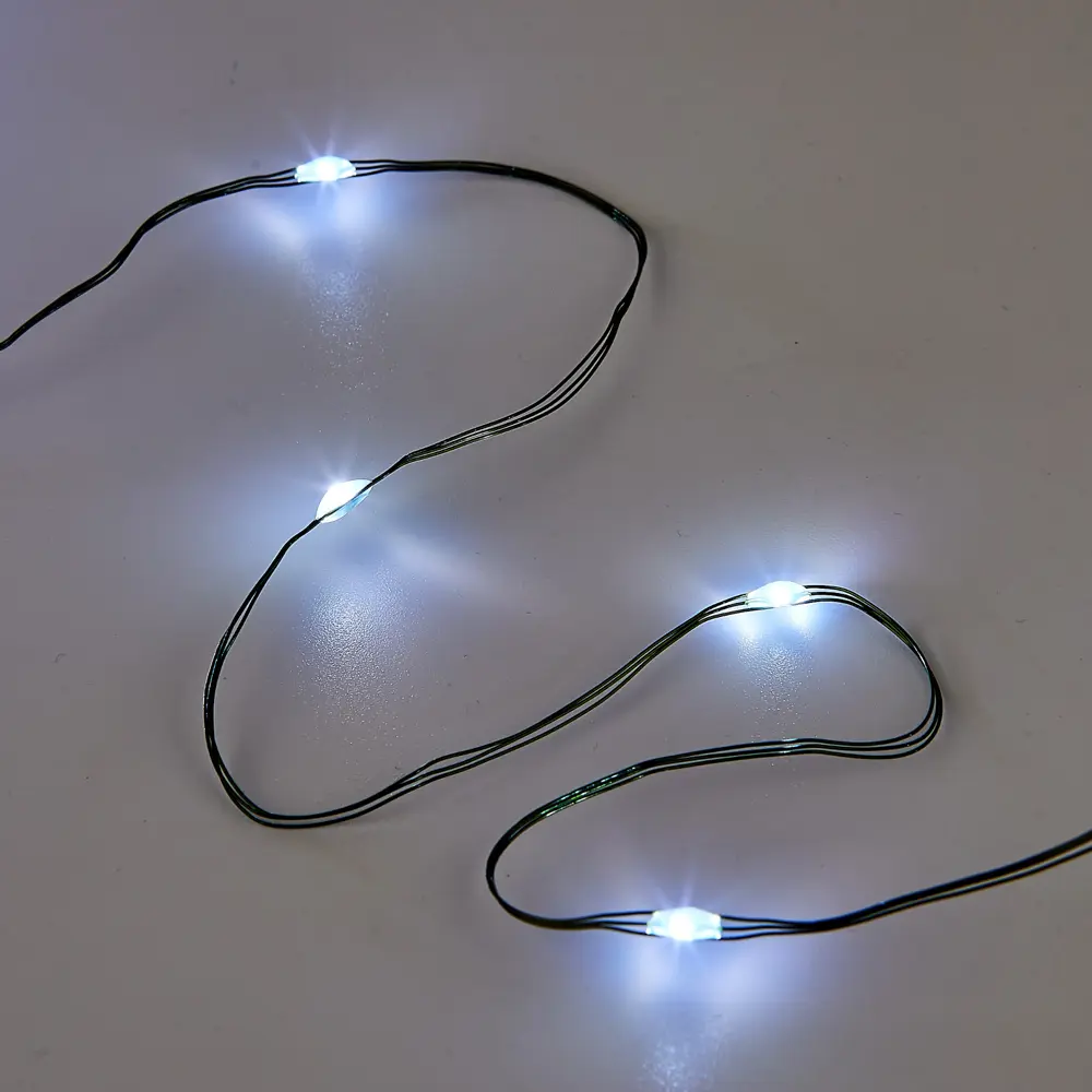 Фото 3 Гирлянда светодиодная роса Uniel ULD-S10000-1000/DGA электрическая 100 м нейтральный белый свет 8 режимов 1000 ламп зеленый